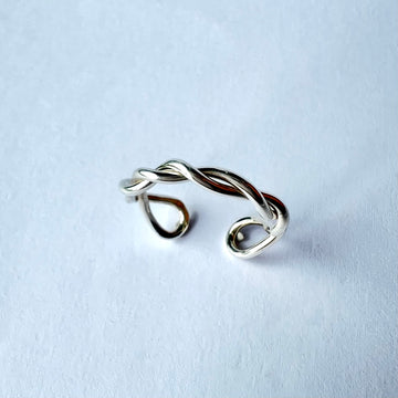 Bague ouverte fil torsadé