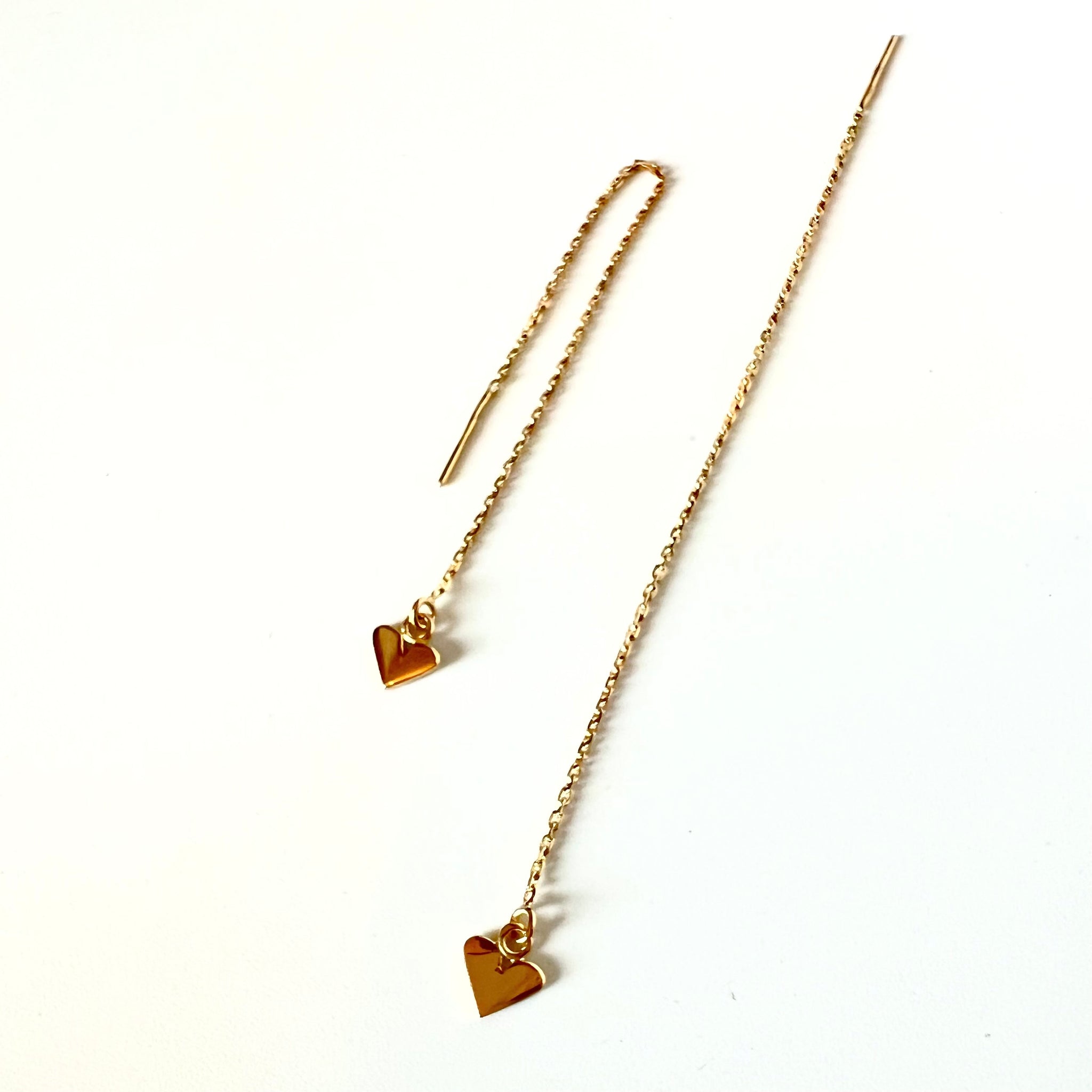 Boucles d'oreilles coeur en or 750