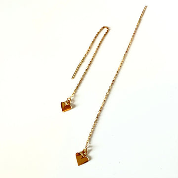 Boucles d'oreilles coeur en or 750