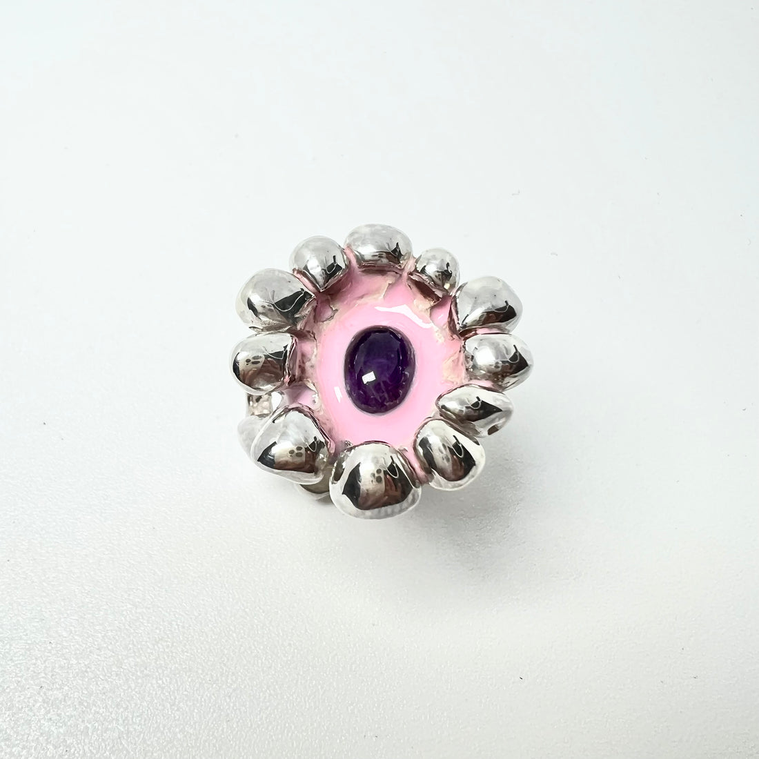 Bague goulue argent améthyste