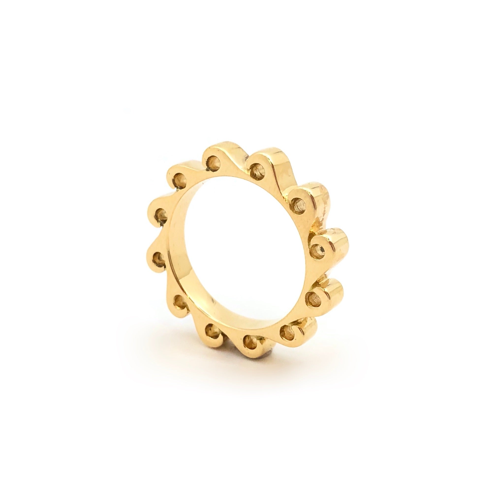 Bague vague or jaune 18K