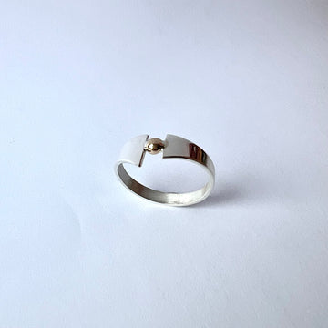 bague zéro déchet argent et or