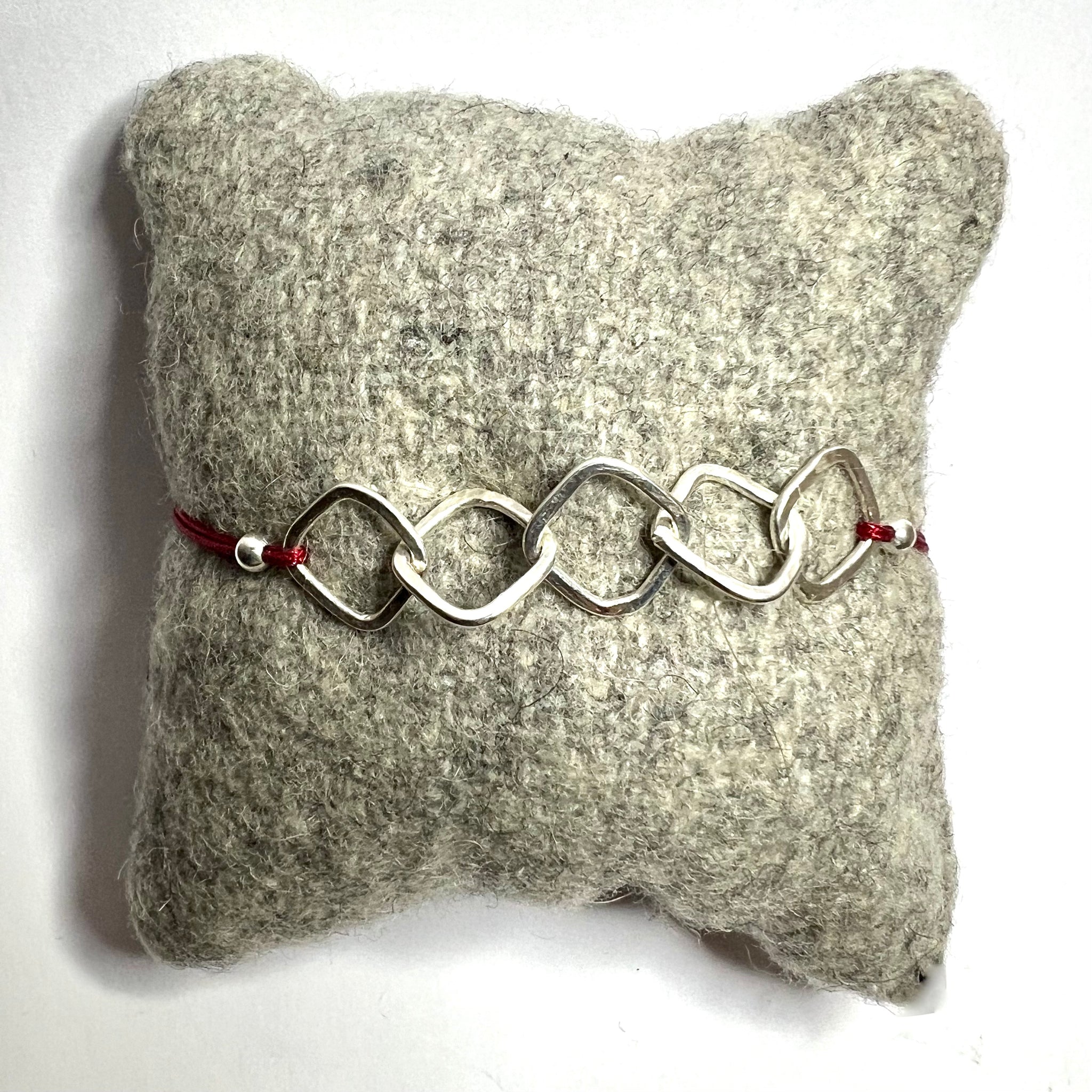 Bracelet anneaux martelés