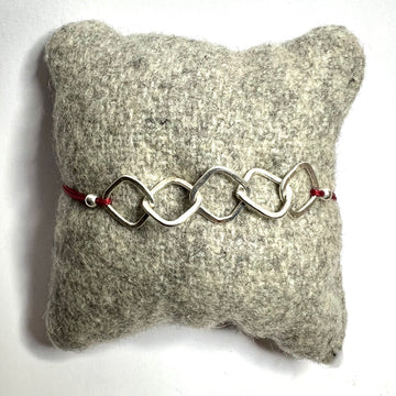 Bracelet anneaux martelés