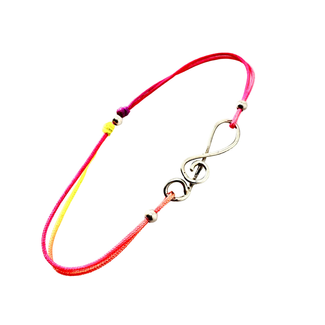Bracelet clé de sol sur cordon