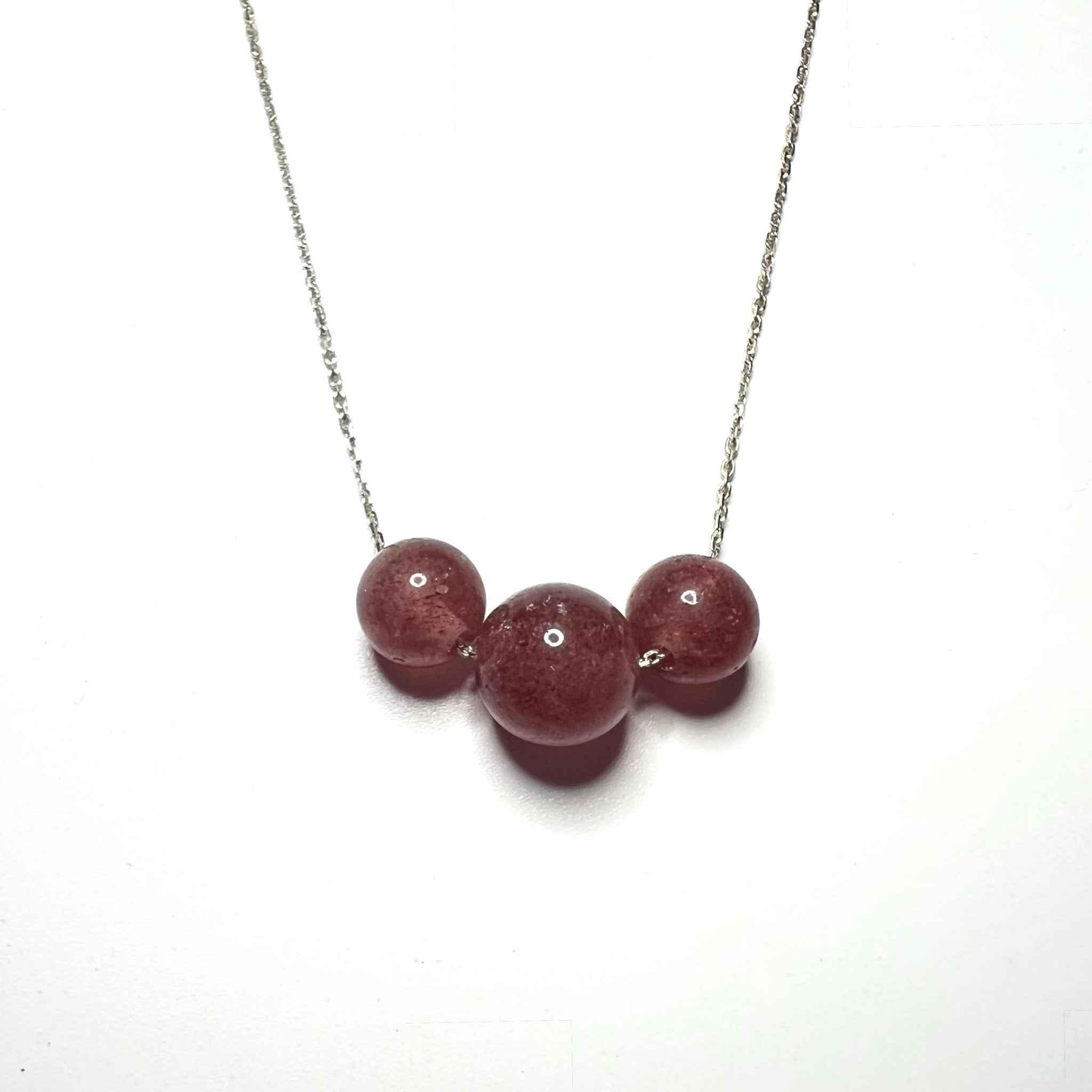 Collier quatrz fraise