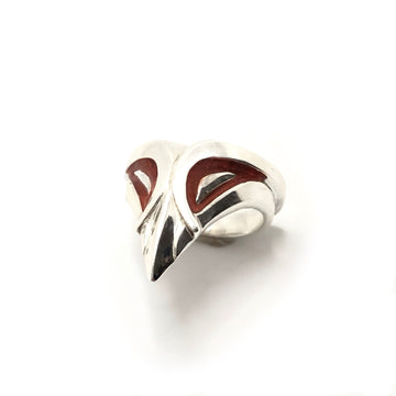 Bague masque argent (rouge)