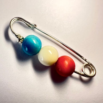 Épingle à Nourrice en Argent 925 et tagua