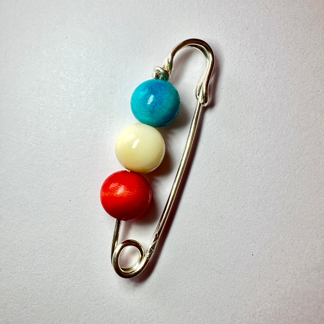 Épingle à Nourrice en Argent 925 et tagua