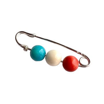 Épingle à Nourrice en Argent 925 et tagua