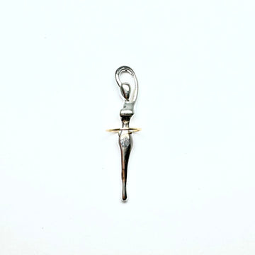 Pendentif "femme au cerceau" en argent 925