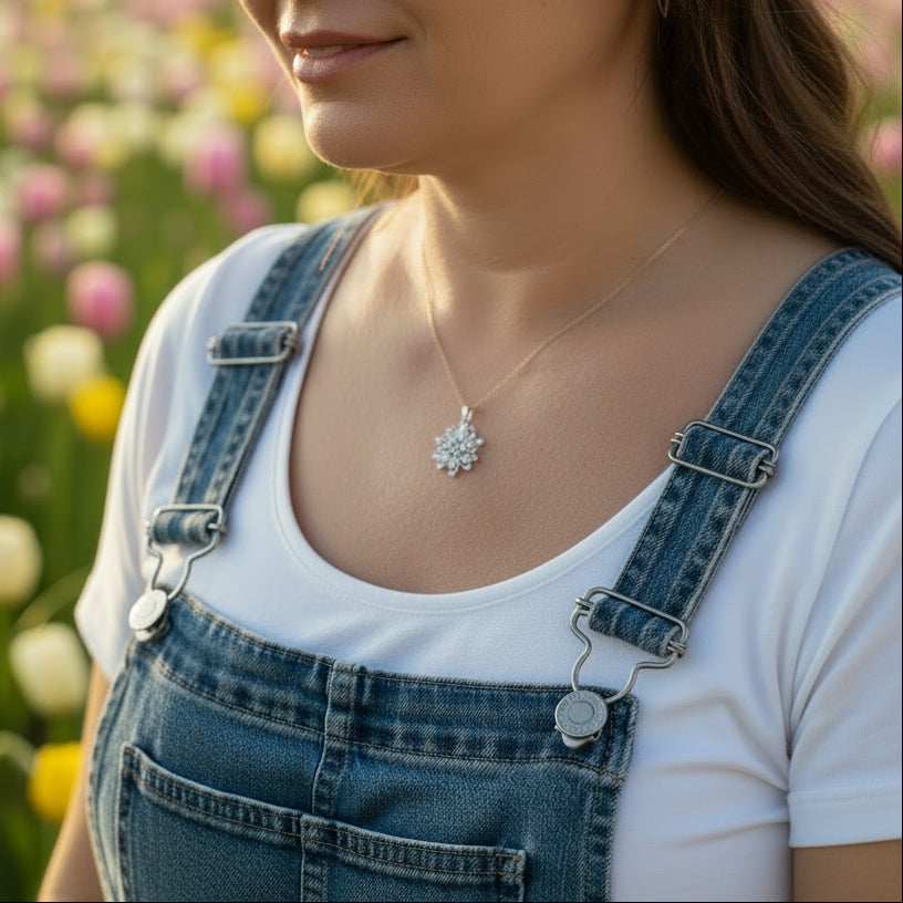 Pendentif petite fleur zéro déchet