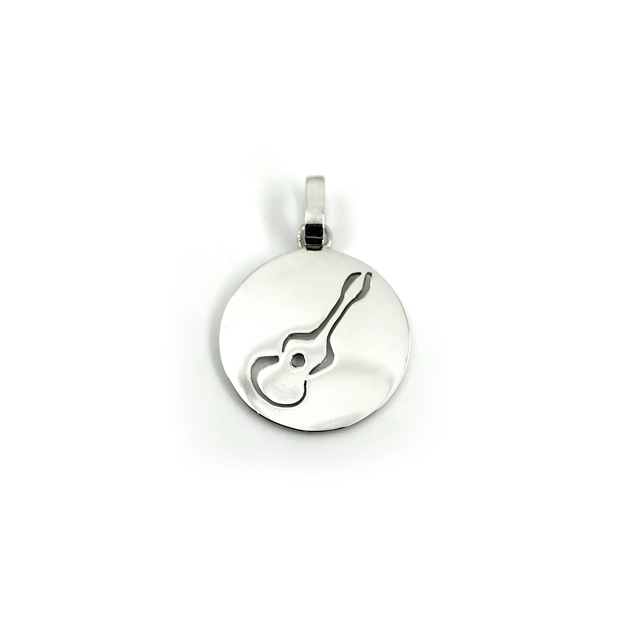 Médaille guitare en argent 925