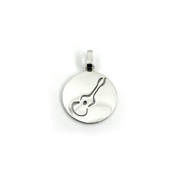 Médaille guitare en argent 925