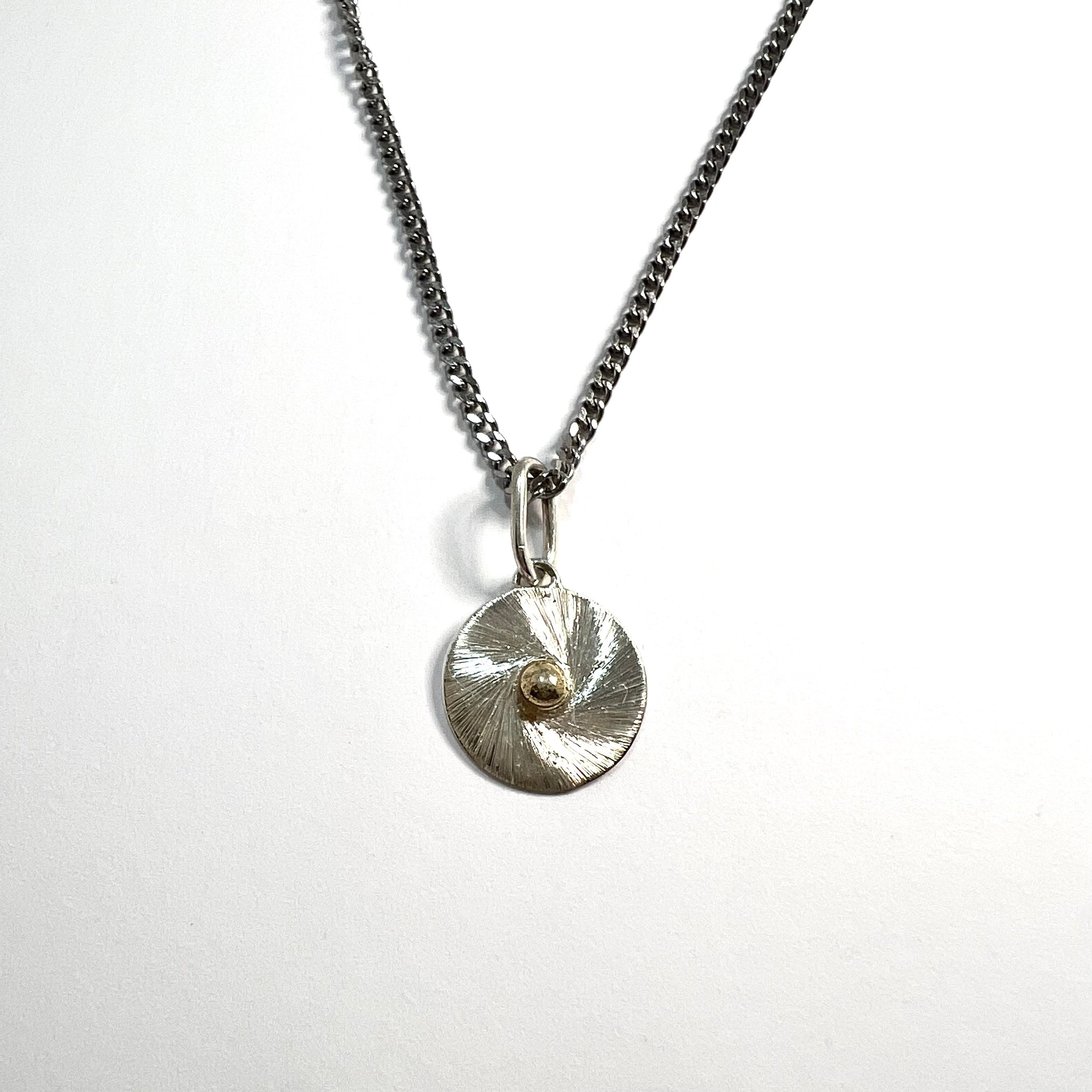 Pendentif T-toon argent et or