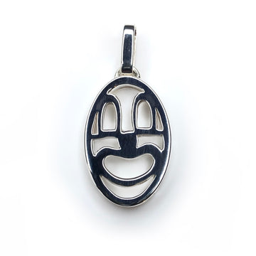 Pendentif clown en argent 925.