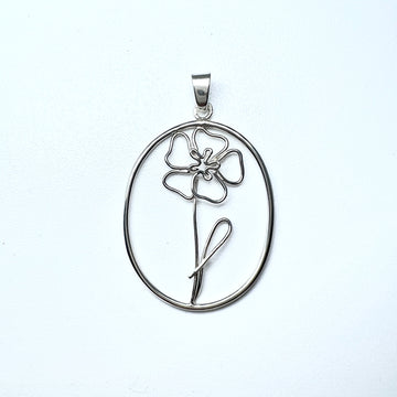 Pendentif fleur fil