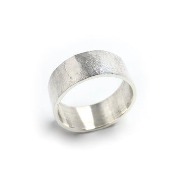 Bague large martelée