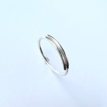 Bague fil tête doublée