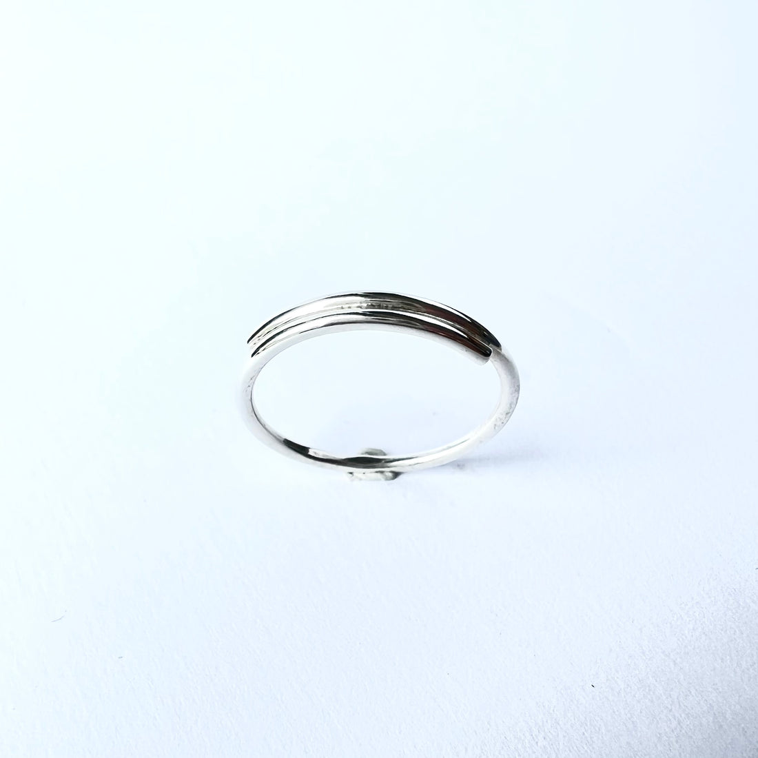 Bague fil tête doublée