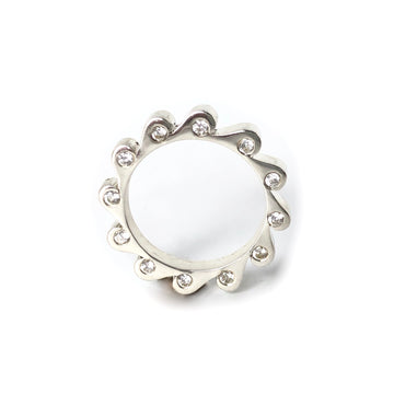 Bague Vague ( argent 925 et Oxydes )