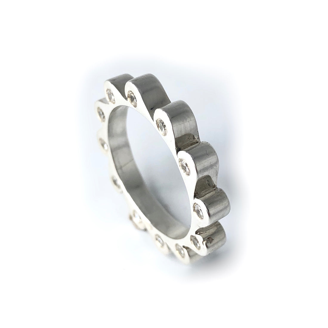 Bague Vague ( argent 925 et Oxydes )