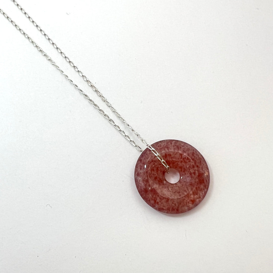 Collier donuts quartz fraise